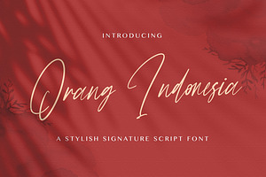 Orang Indonesia - Handwritten Font