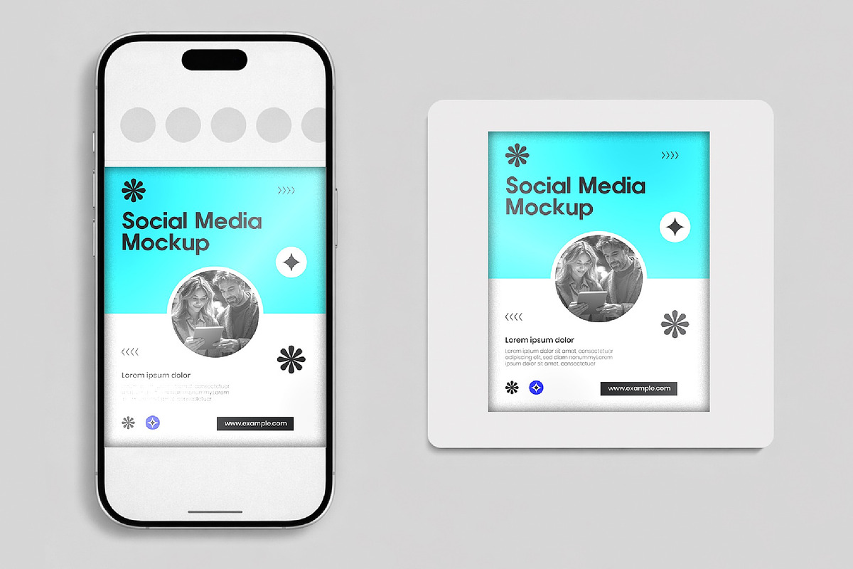 Instagram Social Media Post Mockup, a Social Media Template by studiogstock (Photo 1 of 2)