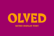 Olved – Bold Retro Display Font, a Sans Serif Font by ESEM (Thumbnail 1 of 5)