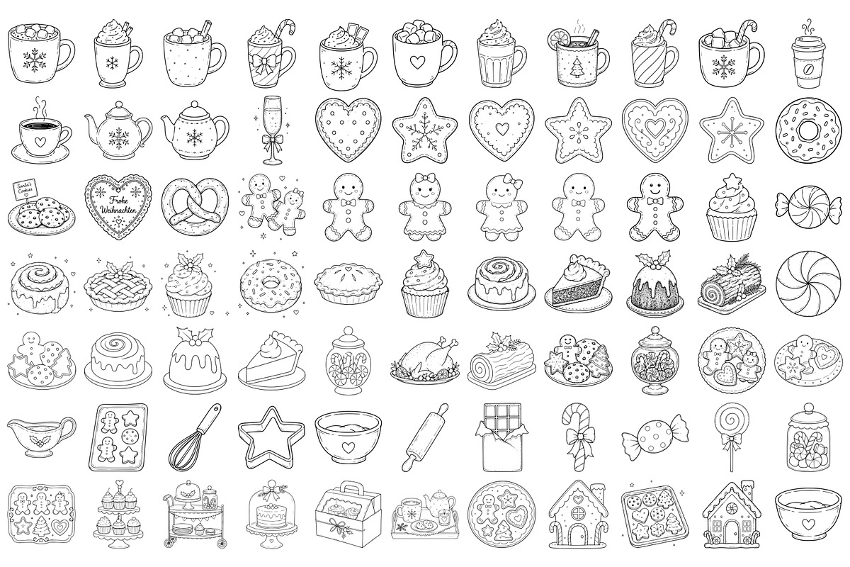 Christmas Doodle SVG Graphics, a Seasonal Illustration by DENIDigitalArtSudio (Photo 2 of 9)