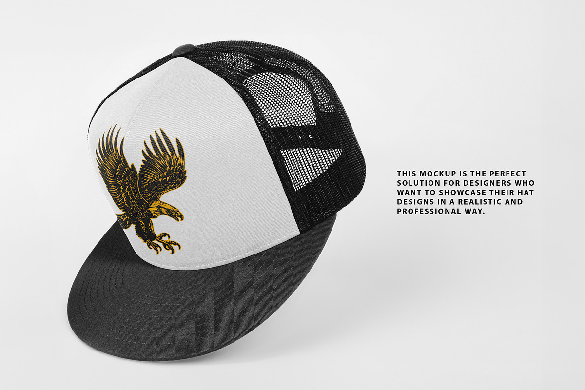 Realistic Trucker Hat Mockup 2, an Apparel Mockup by Uncentrifuged Pressure (Photo 2 of 9)