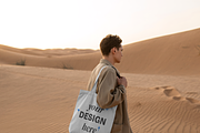 Desert Walk Lifestyle ToteBag Mockup, a Merchandise Mockup by mockeyai (Thumbnail 3 of 3)