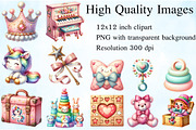 Little Girl Toys Clipart, an Illustration by Craft Nest (Thumbnail 2 of 6)