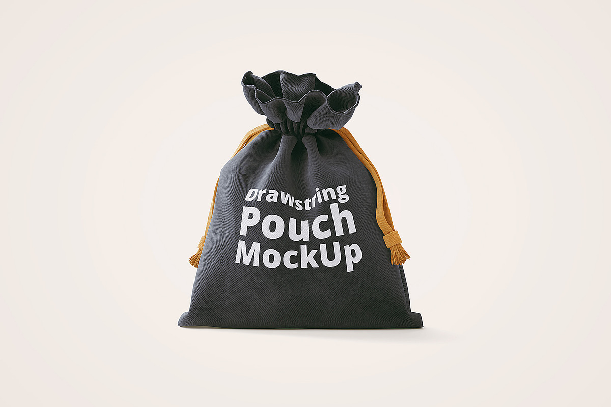 Drawstring Pouch Mock-Up, a Packaging Mockup by WebAndCat (Photo 3 of 7)