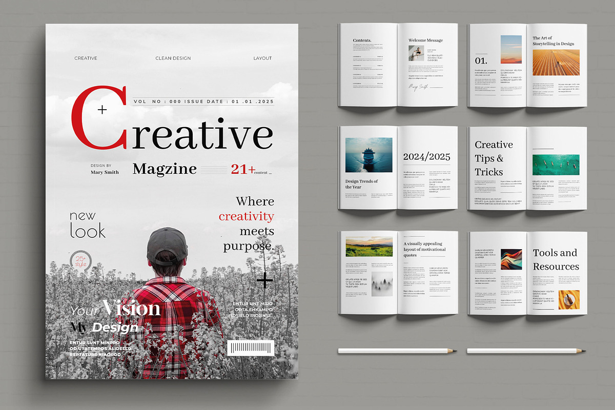 Editorial Magazine Layout, a Magazine Template by MightyDesign (Photo 1 of 6)