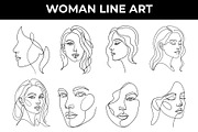 Minimalist woman face line art, a Person Illustration by nandinigraphics (Thumbnail 1 of 3)