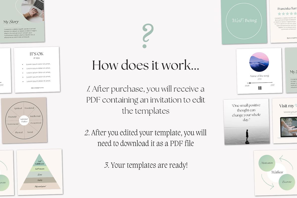 Wellness Instagram Templates preview 3
