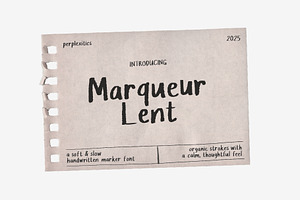 Marqueur Lent Soft Marker Font