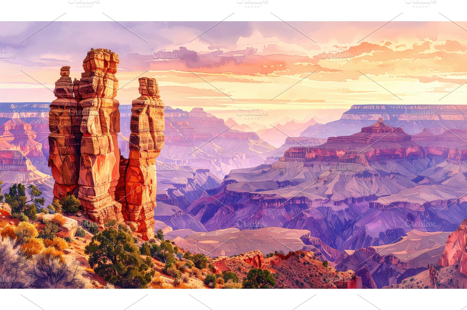 Majestic view of rock formations and, an Arts & Entertainment Photo by Igor Tichonow