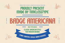 Badge Americana Vintage Serif