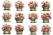 Whimsical Spring Flowes Busket Clipa, an Illustration by Dream Creation (Thumbnail 3 of 5)