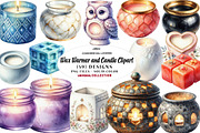 Wax Warmer and Candle Clipart, a Seasonal Illustration by CreationArt (Thumbnail 1 of 7)