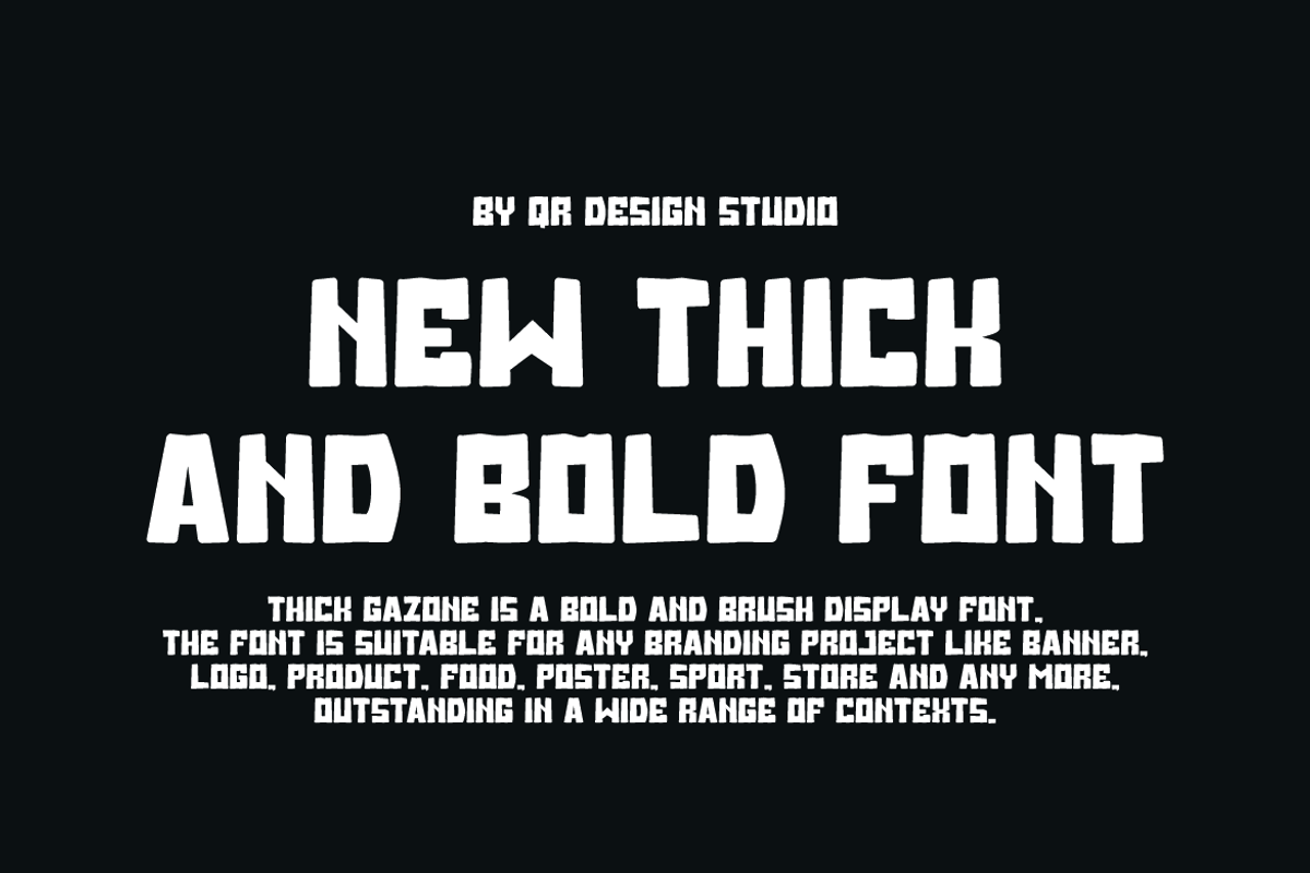 Thick Gazone - Rounded Font, a Sans Serif Font by QR Design Studio (Photo 3 of 7)
