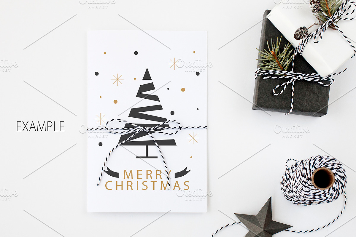 Christmas Scandinavian Mockup Bundle, a Print Template by Yuri-U (Photo 25 of 32)