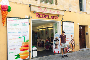 Traditional italian ice cream shop, a Business Photo by BOOCYS