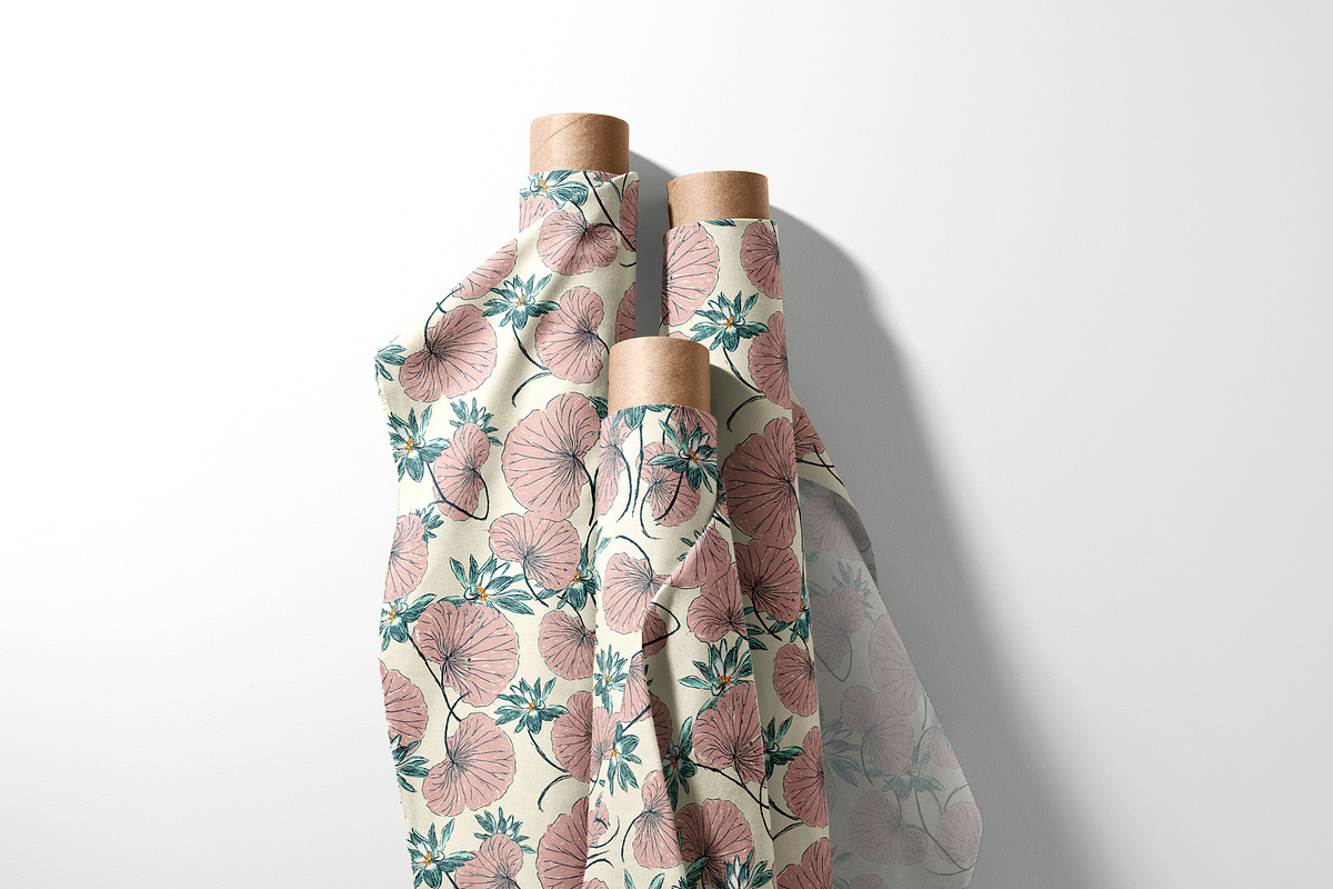 Colorful Lotus Floral Pattern, a Pattern Graphic by StudioGlouna (Photo 6 of 9)
