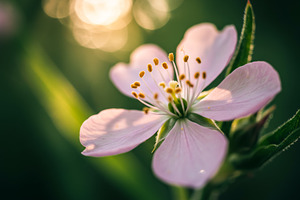 Close-up of a delicate pink flower w, a Nature Photo by professorinc