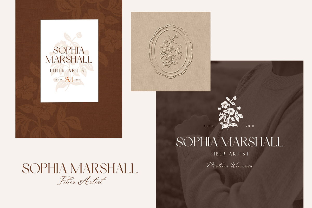 Floral Cameo Logo + Brand Kit Canva preview 4