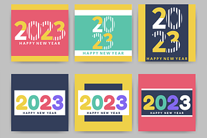 Vector card 2023 Happy New Year
