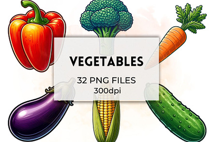 Vegetables Clipart,  Veggies Pack