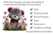 Whimsical Easter Teddy Clipart, an Illustration by Pixels.Craft (Thumbnail 3 of 5)