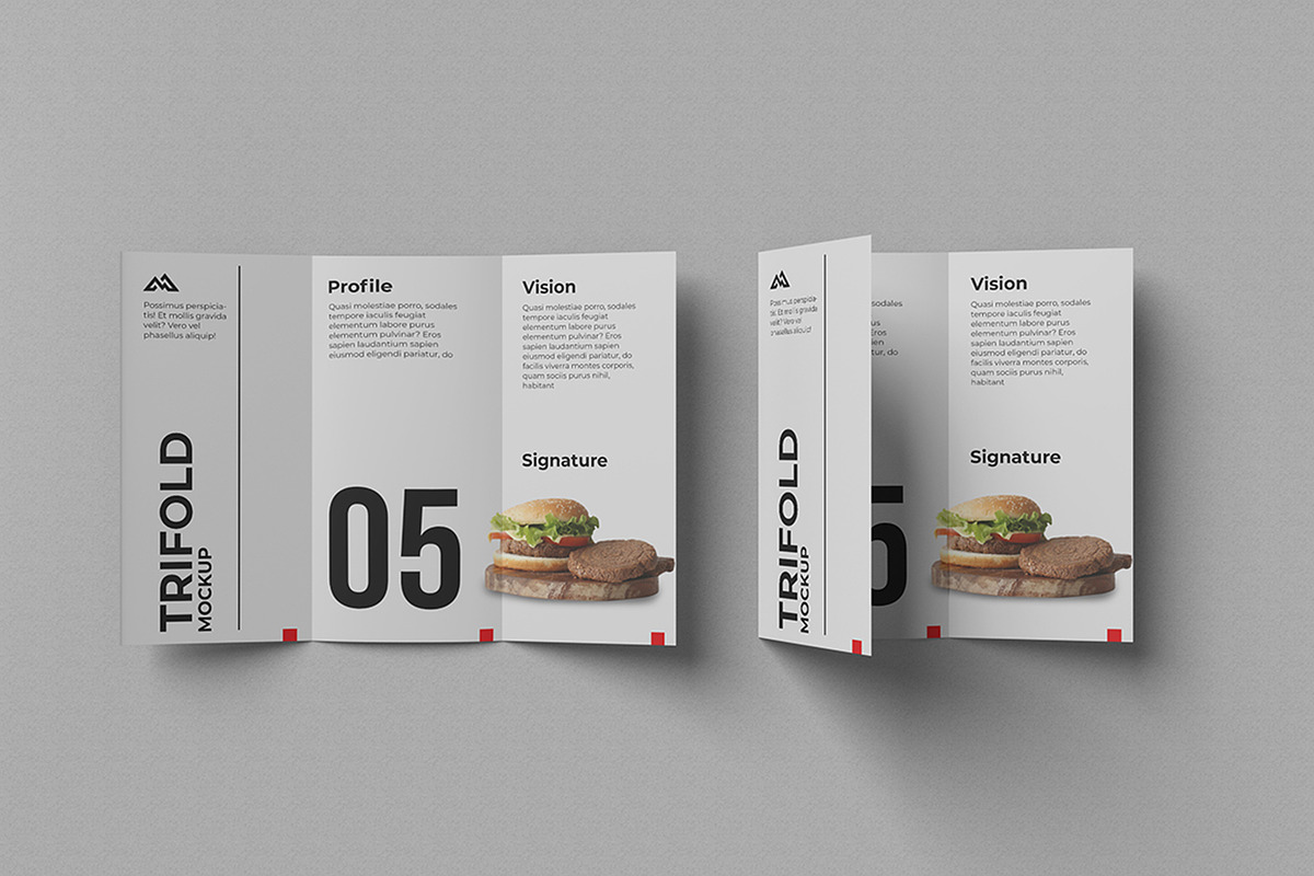Minimalist Trifold Brochure Mockup | Creative Market