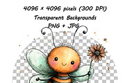 Whimsical Butterfly Clipart Set, an Animal Illustration by one-touch (Thumbnail 12 of 20)