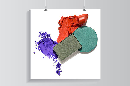 Cosmetic swatch stock photo containing maquillage and stylist
