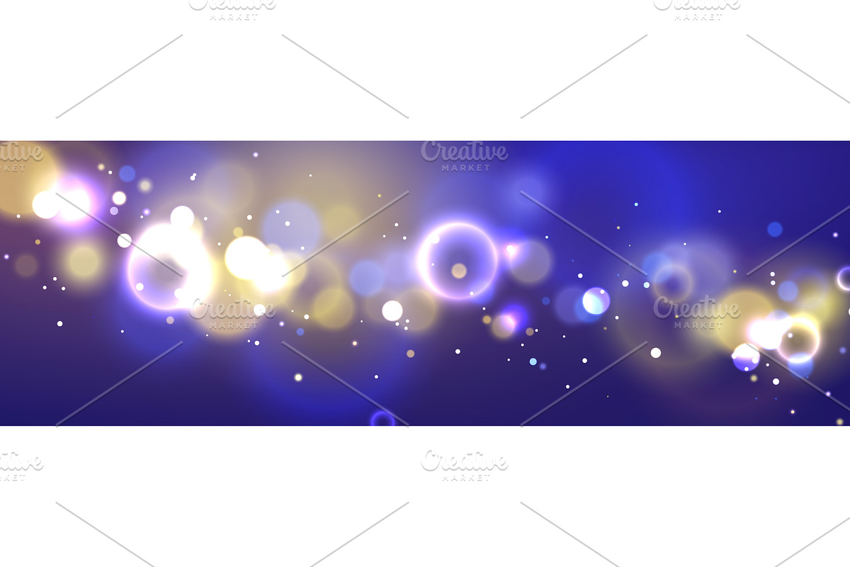 Dreamy gold and blue bokeh, a Texture Illustration by art PVP - market