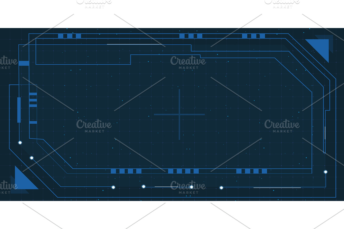 Abstract futuristic HUD frame on, a Technology Illustration by art PVP - market