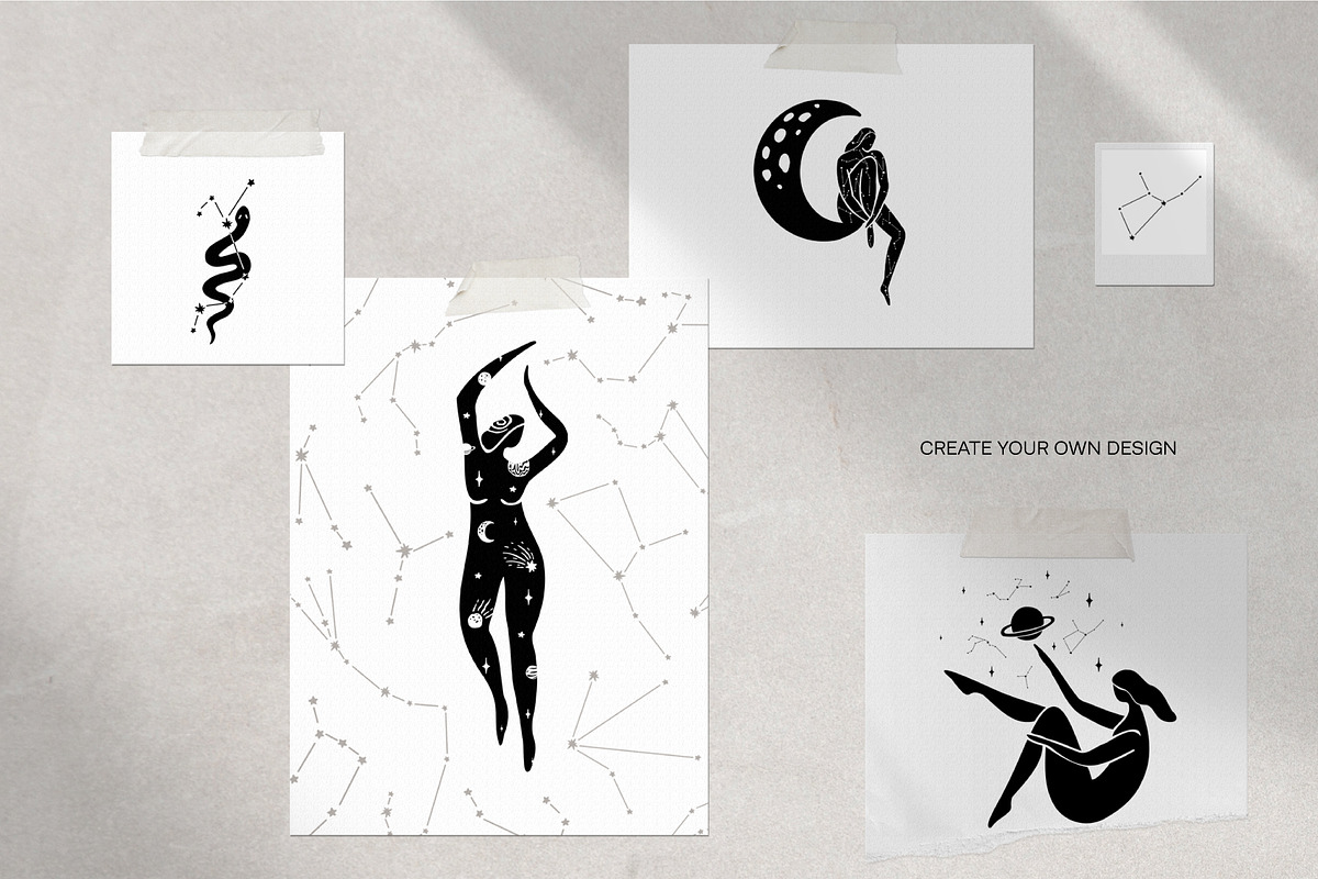 Celestial Woman Procreate Brushes, a Brush Add-On by NinaFedorova (Photo 3 of 5)