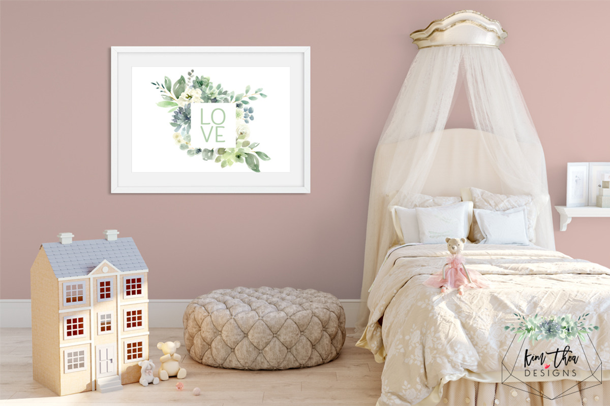 Succulents, White Flowers & Greenery, an Illustration by Kim Thoa Designs (Photo 7 of 12)