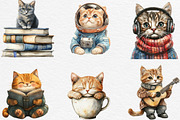 Quirky Cats Sublimation Clipart, an Illustration by Black Bird Studio (Thumbnail 3 of 6)
