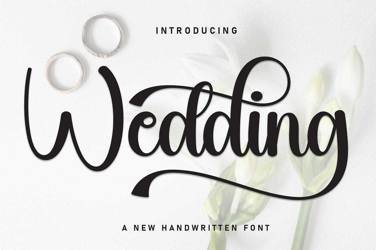 Wedding | Script Font, a Handwritten Font by Scratchones (Photo 1 of 9)