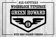 Green Howard Woodblock Font, a Font by Kitch22 Foundry (Thumbnail 1 of 3)