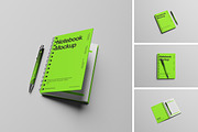 Notebook with Pen Mockup, a Books & Magazine Mockup by AKMAL STUDIO (Thumbnail 1 of 5)