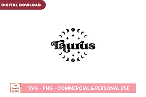 Taurus Zodiac Sign SVG Cut Files