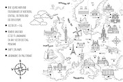 Map of Europe - hand drawn map set, an Illustration by Franzi draws (Thumbnail 2 of 5)