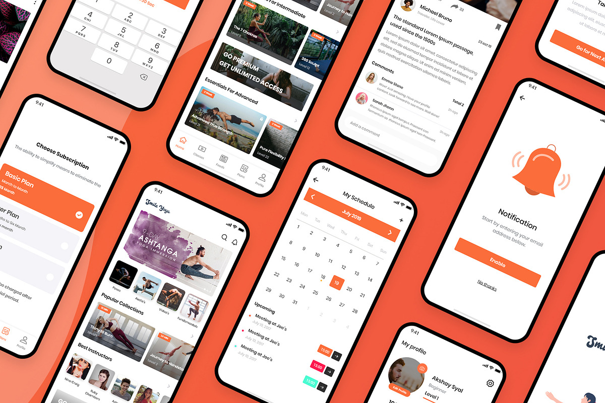 Smile Yoga UI Kit, an UI Kit Template by SyalUIUX (Photo 7 of 11)