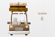 Rabbit Driver: On The Road, an Animal Illustration by the_myro (Thumbnail 2 of 4)