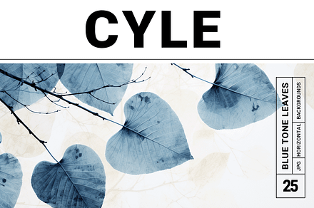Cyle Collection · Blue Tone Leaves, a Background Graphic by milatovar