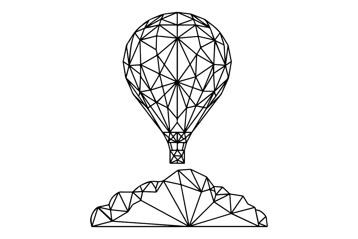 Hot Air Balloon Silhouette Bundle, an Object Illustration by Gaye Art (Photo 9 of 31)