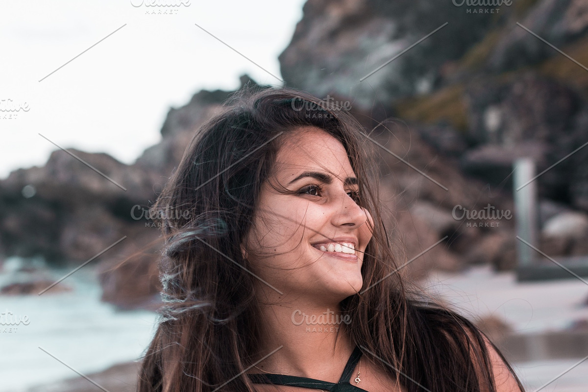 Joyful Beach Portrait in the Wind, a Beauty & Fashion Photo by Chris Joel Campbell (Photo 2 of 2)