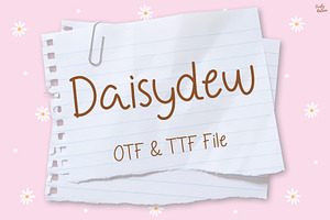 Daisydew | handwritten font, a Handwritten Font by LivelyAutumn11.11
