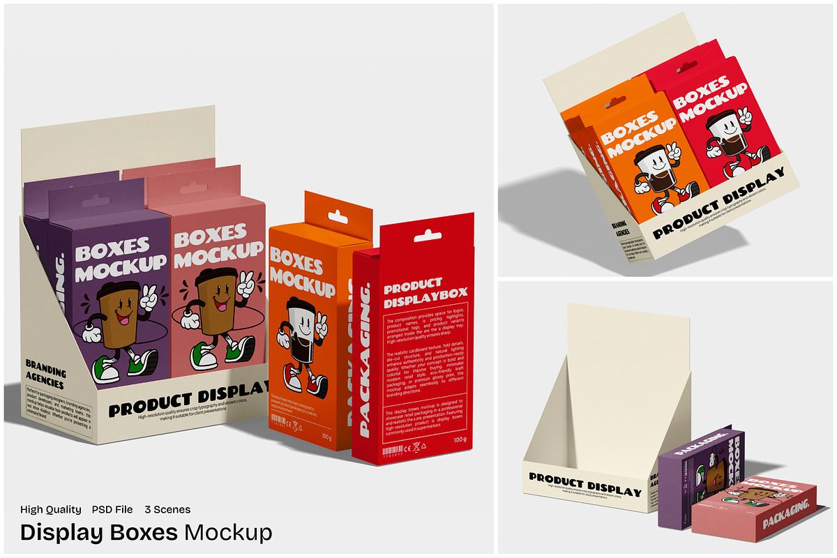 Display Boxes Mockup, a Packaging Mockup by Unerispace (Photo 1 of 5)