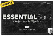 Essential Sans | 16 Font Typeface, a Sans Serif Font by Jen Wagner Co (Thumbnail 22 of 22)