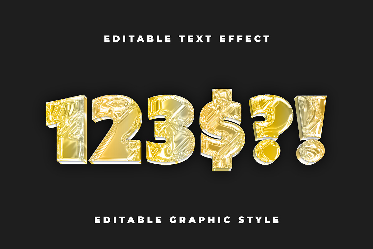 Glossy Gold Text Effect preview 2