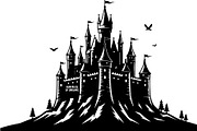 Medieval Castle Silhouette Bundle, an Illustration by hafijul (Thumbnail 4 of 9)