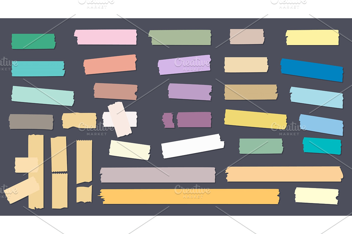 Washi colored tapes. Scrapbook, a Background Graphic by Onyx