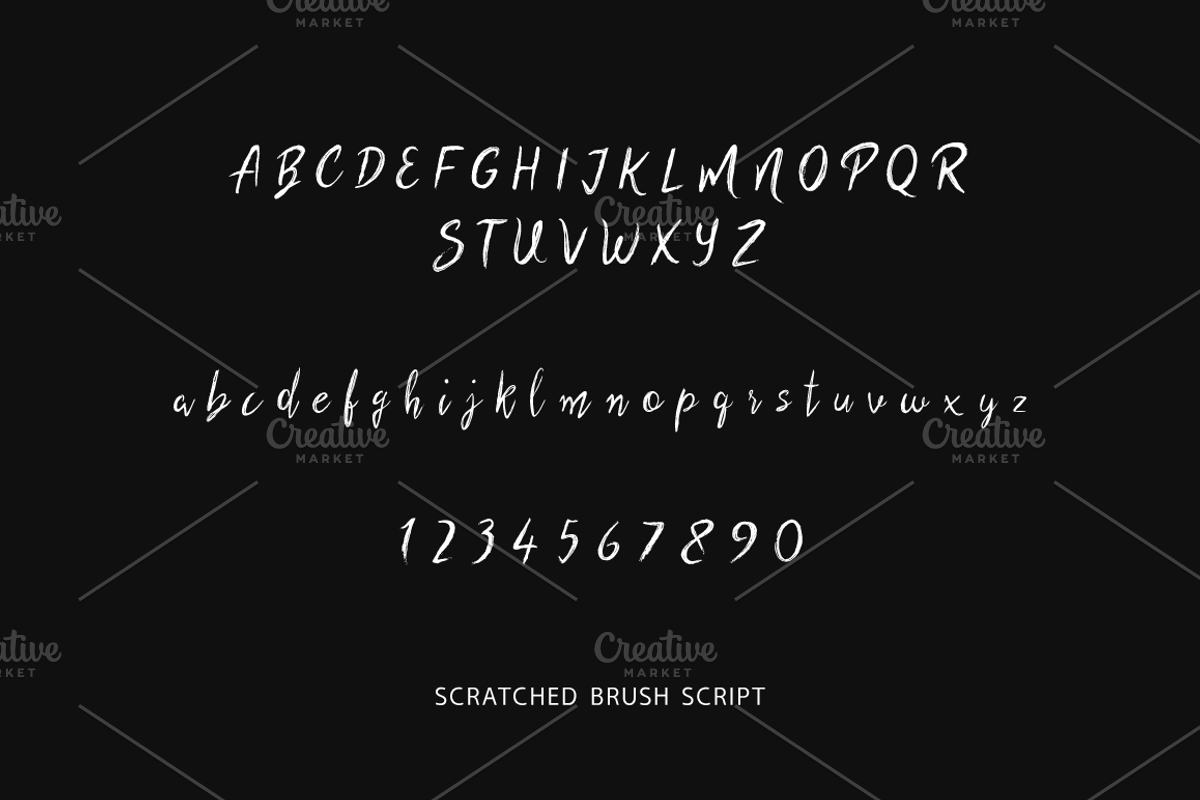 Scratched Brush Script Font preview 7